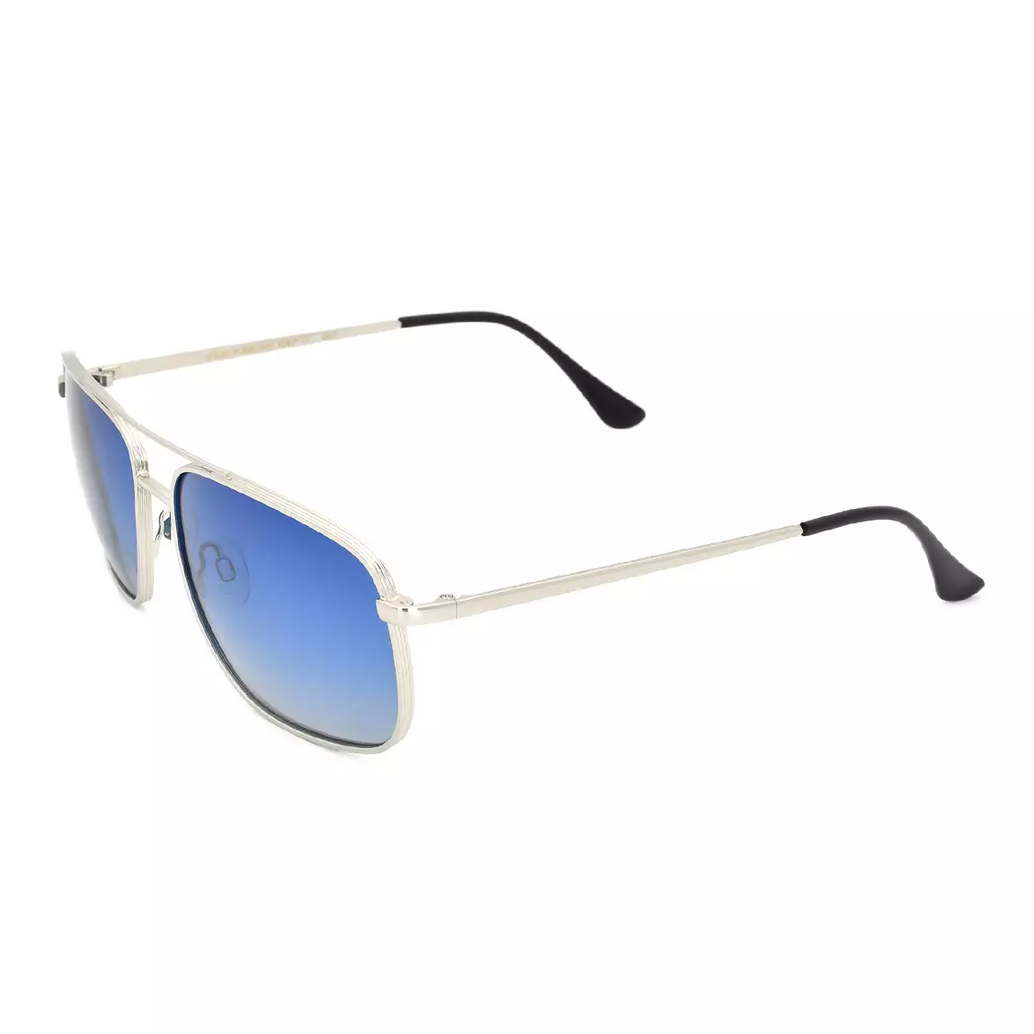 Double Bridge Metal Polarized Sunglasses Rectangular Sun Glasses UV400 ...